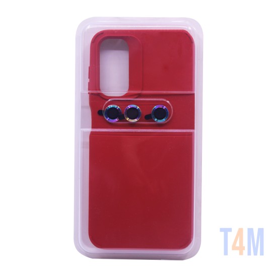 Silicone Case with Separate Camera Glass Set for Samsung Galaxy 14 Red